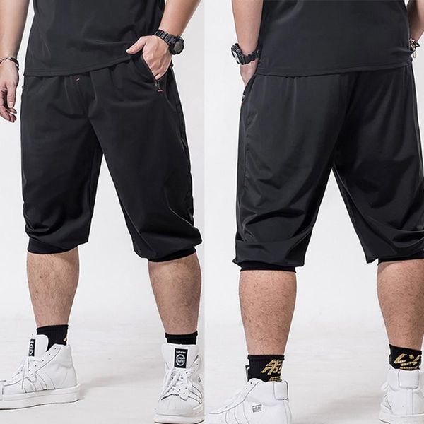 men's pants summer men casual cropped youth sports shorts large size loose daily trend, Black
men's pants summer men casual cropped youth sports shorts large size loose daily trend, Black