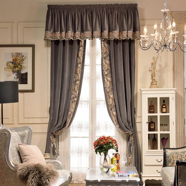 curtain & drapes custom luxury high-grade retro european court thick flannel embroidery cloth blackout valance tulle e982
curtain & drapes custom luxury high-grade retro european court thick flannel embroidery cloth blackout valance tulle e982