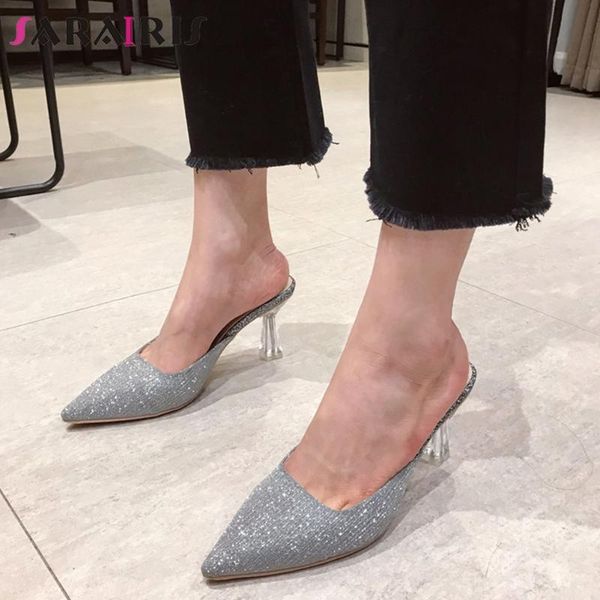 dress shoes sarairis ladies high thin heels summer mules party slip-on glitters slippers women pointed toe shallow date woman, Black
dress shoes sarairis ladies high thin heels summer mules party slip-on glitters slippers women pointed toe shallow date woman, Black