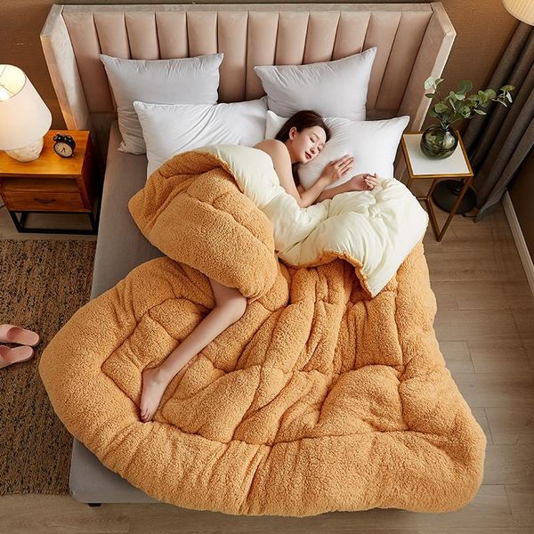 winter quilt version of lamb velvet quilt thickened to keep warm student dormitory single double cushion back
winter quilt version of lamb velvet quilt thickened to keep warm student dormitory single double cushion back