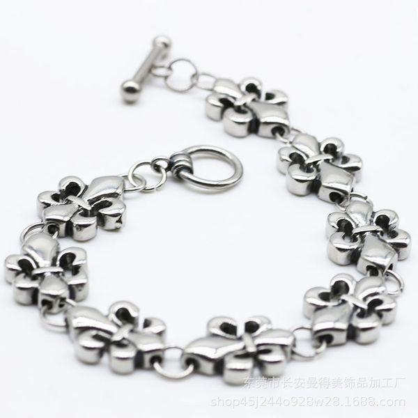 classic crosin ch stainless croton star cross flower bracelet men's titanium steel 316l punk fashion brand jewelry
classic crosin ch stainless croton star cross flower bracelet men's titanium steel 316l punk fashion brand jewelry
