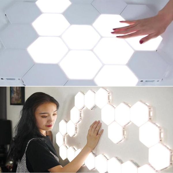 night lights 1-10pcs touch sensitive lighting lamp hexagonal lamps quantum modular led light hexagons creative decoration
night lights 1-10pcs touch sensitive lighting lamp hexagonal lamps quantum modular led light hexagons creative decoration