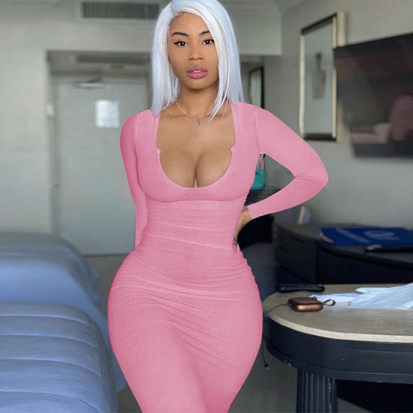 casual dresses u-neck maxi white dress knit ribb low-cut long sleeve skinny cotton basic daily clothes for women 2021 drop, Black;gray
casual dresses u-neck maxi white dress knit ribb low-cut long sleeve skinny cotton basic daily clothes for women 2021 drop, Black;gray