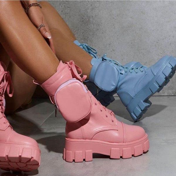 boots mid calf women autumn winter fashion lace-up zipper botas mujer sports platform heel ladies shoes, Black
boots mid calf women autumn winter fashion lace-up zipper botas mujer sports platform heel ladies shoes, Black