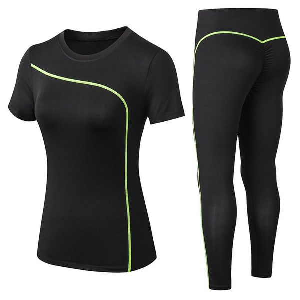 yoga outfit women gym sets 2 piece set clothes tennis shirt + seamless leggings workout sports suit active wear