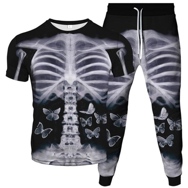 men's tracksuits holloween men women punk gothic style tracksuit skeleton butterflies flower heart finger clothes t-shirt+long pants 2p, Gray
men's tracksuits holloween men women punk gothic style tracksuit skeleton butterflies flower heart finger clothes t-shirt+long pants 2p, Gray