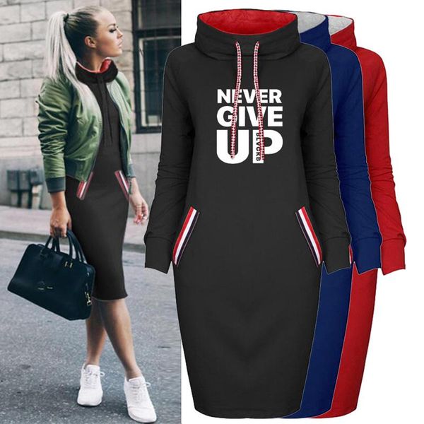 casual dresses plus size women bodycon never give up letter printed dress long sleeve turtleneck party club short vestido robes, Black;gray
casual dresses plus size women bodycon never give up letter printed dress long sleeve turtleneck party club short vestido robes, Black;gray