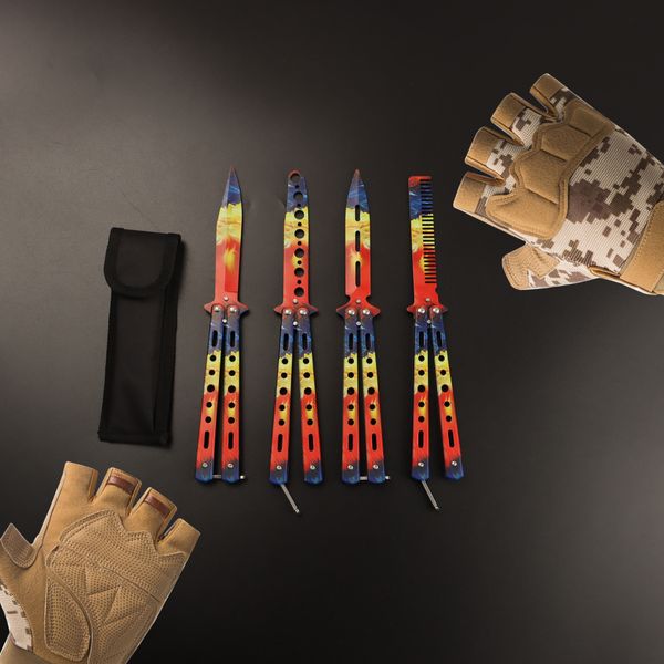 wholesale colorfully painted 3d csgo tactical fighting butterfly knife practice comb unblade folding knife self-defense swinging combing kni
wholesale colorfully painted 3d csgo tactical fighting butterfly knife practice comb unblade folding knife self-defense swinging combing kni