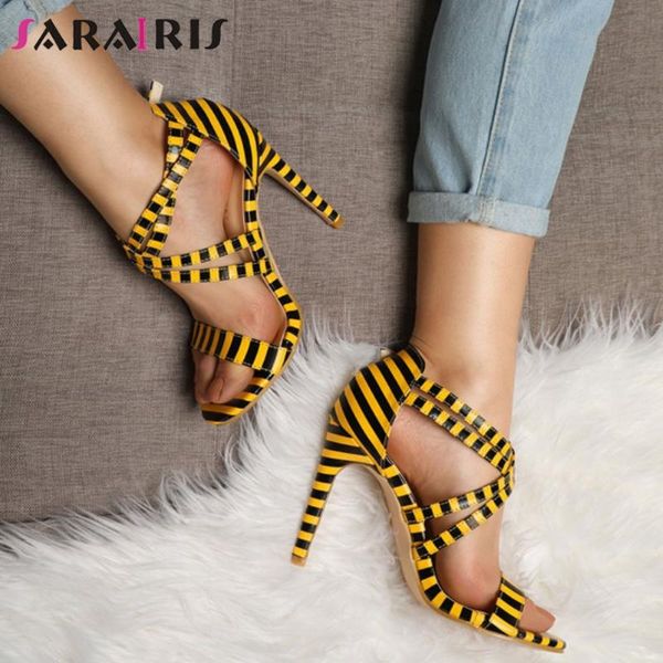 sandals sarairis brand female party novelty simple 2021 summer women stripe thin high heels shoes woman, Black
sandals sarairis brand female party novelty simple 2021 summer women stripe thin high heels shoes woman, Black