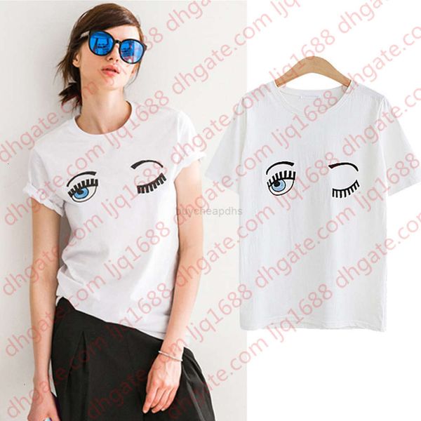 summer cotton women t shirts chiara ferragni fashion big eyes embroidery sequins loose style t shirts women casual cs3, White
summer cotton women t shirts chiara ferragni fashion big eyes embroidery sequins loose style t shirts women casual cs3, White