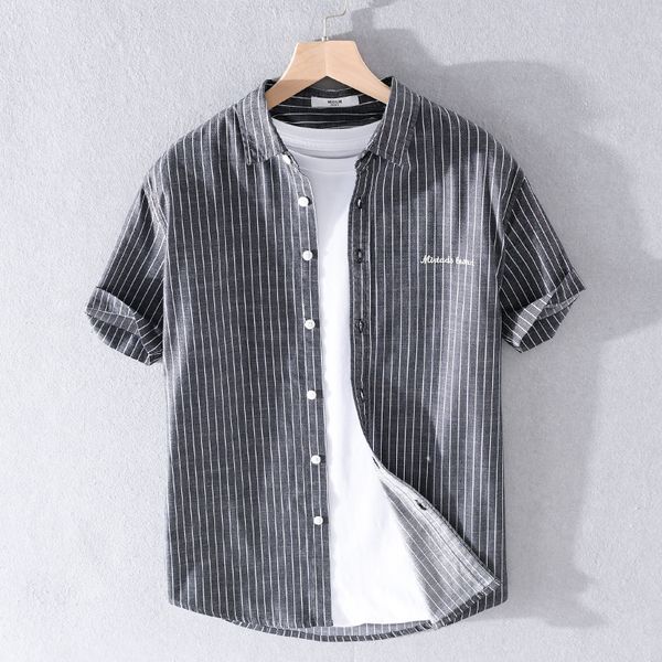 2021 new vero novo estilo listra puro algodo preto camisas dos marca confortvel para homens de manga curta camisa casual 7lx4, White
2021 new vero novo estilo listra puro algodo preto camisas dos marca confortvel para homens de manga curta camisa casual 7lx4, White
