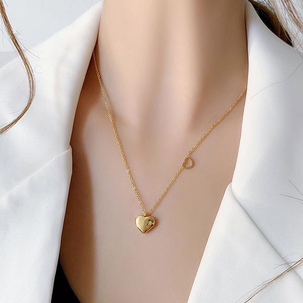 pendant necklaces cute gold color stainless steel double hearts necklace woman neck chain, simple love choker female jewelry, Silver
pendant necklaces cute gold color stainless steel double hearts necklace woman neck chain, simple love choker female jewelry, Silver