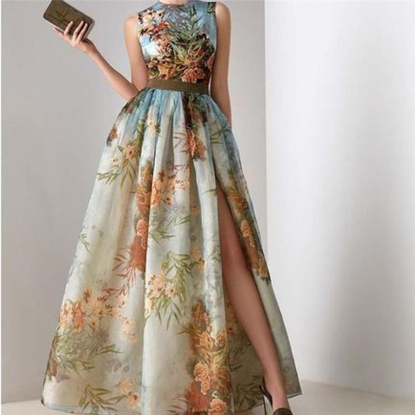 casual dresses floral print night party dress evening frocks women elegant high waist sleeveless side slit maxi summer sukienka 2021, Black;gray
casual dresses floral print night party dress evening frocks women elegant high waist sleeveless side slit maxi summer sukienka 2021, Black;gray