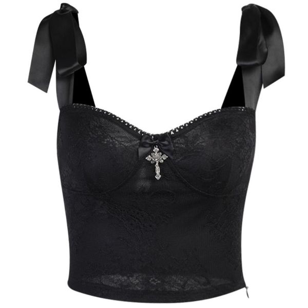 women's tanks & camis 573b women gothic punk floral lace crop v-neck backless tie-up bandage strap camisole harajuku metal cross pe, White
women's tanks & camis 573b women gothic punk floral lace crop v-neck backless tie-up bandage strap camisole harajuku metal cross pe, White