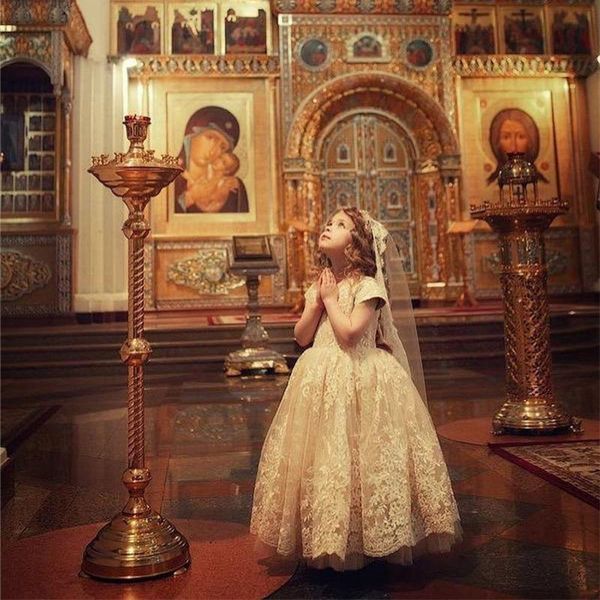 lchampagne a line long flower girls dresses jewel neck short sleeve lace appliques bow tie kids party gown infant birthday dress, White;blue
lchampagne a line long flower girls dresses jewel neck short sleeve lace appliques bow tie kids party gown infant birthday dress, White;blue