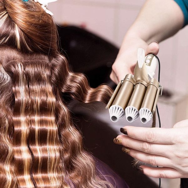 professional hair curler curling iron hair crimper iron 3 barrel curling wand corrugation for hair beach wave waver
professional hair curler curling iron hair crimper iron 3 barrel curling wand corrugation for hair beach wave waver