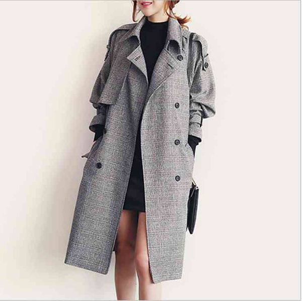 women's trench coats reach with double button w1009, female long windbreaker cplaid pyyx, Tan;black
women's trench coats reach with double button w1009, female long windbreaker cplaid pyyx, Tan;black