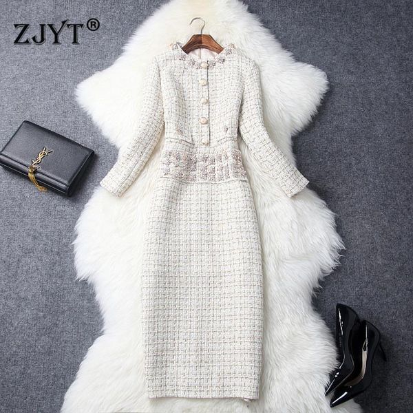 casual dresses runway designers luxury diamonds plaid tweed woolen dress autumn winter woman clothes elegant lady party pencil festa ol vest, Black;gray
casual dresses runway designers luxury diamonds plaid tweed woolen dress autumn winter woman clothes elegant lady party pencil festa ol vest, Black;gray
