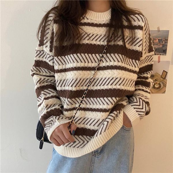 plus size woman sweaters stripe autumn winter loose long sleeve pullover korean girls knitted patchwork sweater pull femme, White;black
plus size woman sweaters stripe autumn winter loose long sleeve pullover korean girls knitted patchwork sweater pull femme, White;black