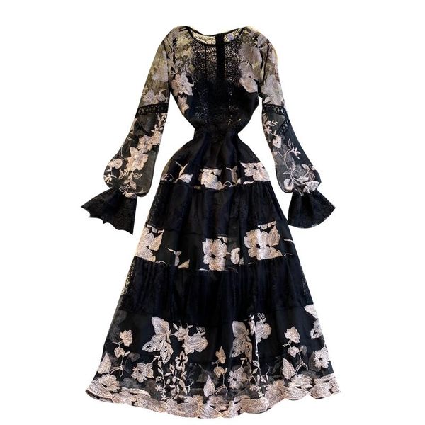 casual dresses embroidery vintage o-neck high waist vestidos long sleeve lace fashion hollow out women office ladies robe femme, Black;gray
casual dresses embroidery vintage o-neck high waist vestidos long sleeve lace fashion hollow out women office ladies robe femme, Black;gray