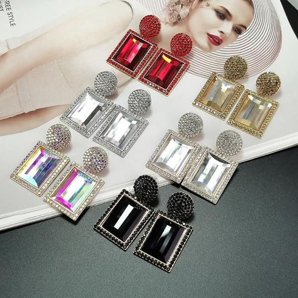 dangle & chandelier manilai fashion glass earrings for women shiny rhinestone square drop jewelry girl gifts wholesale 2021, Silver 
dangle & chandelier manilai fashion glass earrings for women shiny rhinestone square drop jewelry girl gifts wholesale 2021, Silver