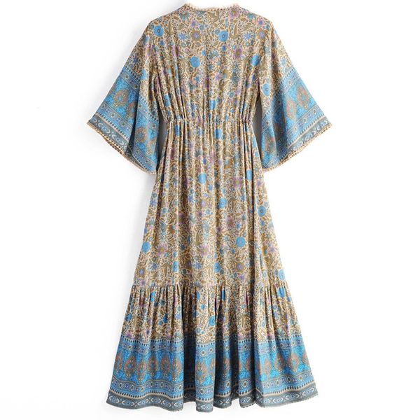 2021 boho v neck spliced ball tassel floral print flare sleeve dress holiday women adjust waist drawstring loose long dresses, Red
2021 boho v neck spliced ball tassel floral print flare sleeve dress holiday women adjust waist drawstring loose long dresses, Red