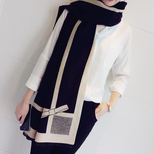 high-quality women cashmere scarf ladies long bowknot thick warm brand designer shawl wraps scarves, Blue;gray
high-quality women cashmere scarf ladies long bowknot thick warm brand designer shawl wraps scarves, Blue;gray