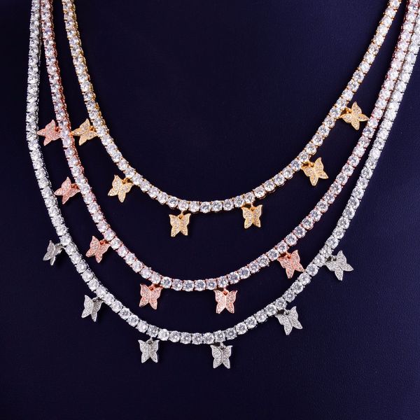 new men's butterfly tennis chain necklace couples necklaces ice out cubic zircon three colors rock street hip hop jewelry for gift, Black
new men's butterfly tennis chain necklace couples necklaces ice out cubic zircon three colors rock street hip hop jewelry for gift, Black