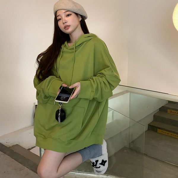 women's hoodies & sweatshirts korean style solid color sweatshirt women autumn 2021 loose drawstring casual oversized hooded pullovers, Black
women's hoodies & sweatshirts korean style solid color sweatshirt women autumn 2021 loose drawstring casual oversized hooded pullovers, Black
