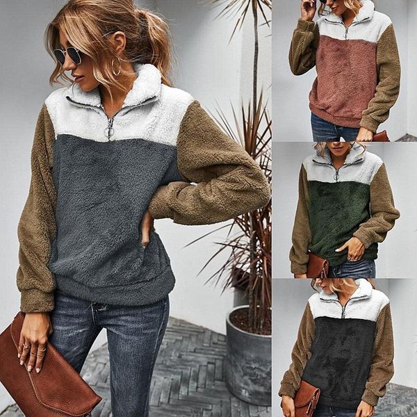 women's hoodies & sweatshirts womens sweatshirt winter warm plush pastel clothes patchwork long sleeve zip up pullover top, Black
women's hoodies & sweatshirts womens sweatshirt winter warm plush pastel clothes patchwork long sleeve zip up pullover top, Black