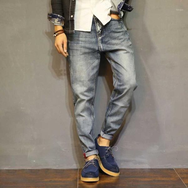 men's jeans fashion distressed mens denim harem pants ankle-length retro punk hip hop tapered jean cool youth designer homme trousers1, Blue
men's jeans fashion distressed mens denim harem pants ankle-length retro punk hip hop tapered jean cool youth designer homme trousers1, Blue