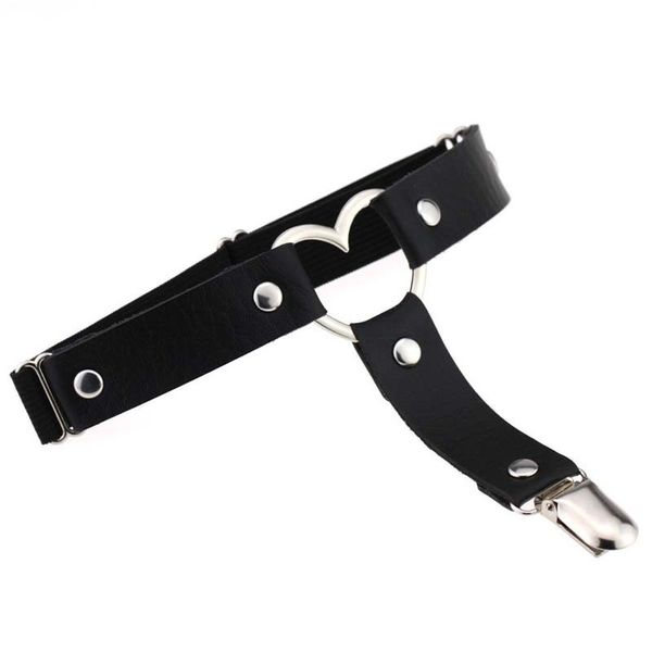 1 pc fashion women beautiful punk goth heart pu leather elastic kouseand been dij ring jarretel belt, Black;white
1 pc fashion women beautiful punk goth heart pu leather elastic kouseand been dij ring jarretel belt, Black;white