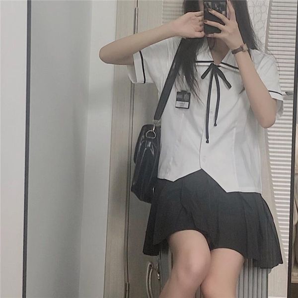 clothing sets anime japanese school uniform 2pcs short shirt 2021 high waist skirt rock summer college cloting style, White
clothing sets anime japanese school uniform 2pcs short shirt 2021 high waist skirt rock summer college cloting style, White