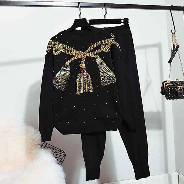 women's tracksuits high-quality knit blouse, autumn and winter fashionable clothing, knitted with long sleeves + harem pants, two piece, Gray
women's tracksuits high-quality knit blouse, autumn and winter fashionable clothing, knitted with long sleeves + harem pants, two piece, Gray