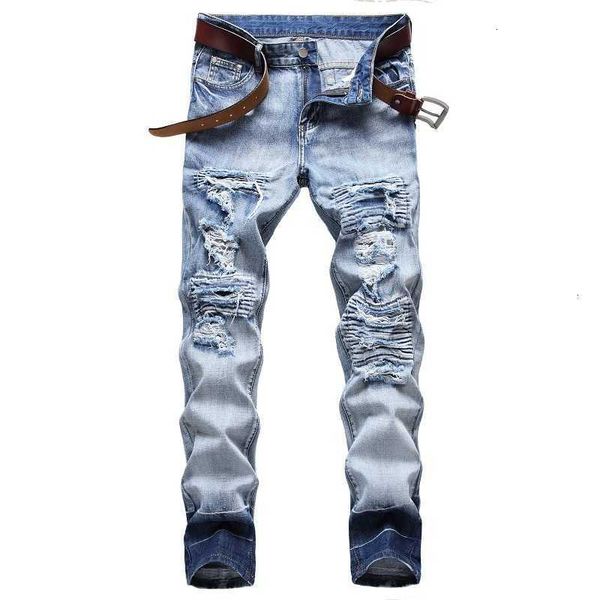 men's jeans autumn spring ripped streetwear skateboard hip hop stretch bike trendy holes straight denim trouers tpfj ntvl, Blue
men's jeans autumn spring ripped streetwear skateboard hip hop stretch bike trendy holes straight denim trouers tpfj ntvl, Blue