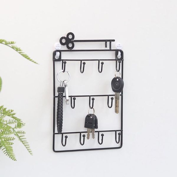 hooks & rails modern style iron wall mounted 11 hangers key holder coat hat storage rack practical cloth / keys
hooks & rails modern style iron wall mounted 11 hangers key holder coat hat storage rack practical cloth / keys