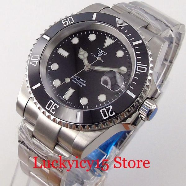 tandorio sub 40mm black automatic men watch nh35a movement sapphire glass cyclop brushed strap 200m waterproof wristwatches, Slivery;brown
tandorio sub 40mm black automatic men watch nh35a movement sapphire glass cyclop brushed strap 200m waterproof wristwatches, Slivery;brown