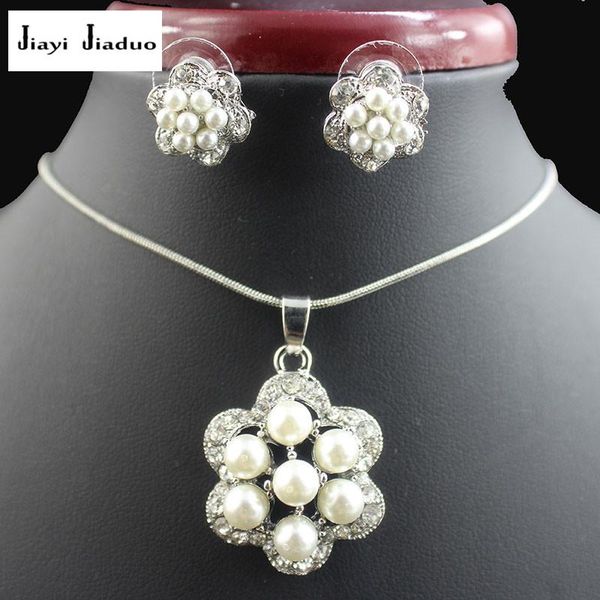 earrings & necklace jiayijiaduo fashion imitation pearl pendant jewelry set for women white color party clothing accessories gift, Silver
earrings & necklace jiayijiaduo fashion imitation pearl pendant jewelry set for women white color party clothing accessories gift, Silver