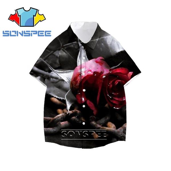 men's casual shirts sonspee 3d print rose flower plant hawaiian fashion harajuku shirt men women street tropical beach short sleeves, White;black
men's casual shirts sonspee 3d print rose flower plant hawaiian fashion harajuku shirt men women street tropical beach short sleeves, White;black