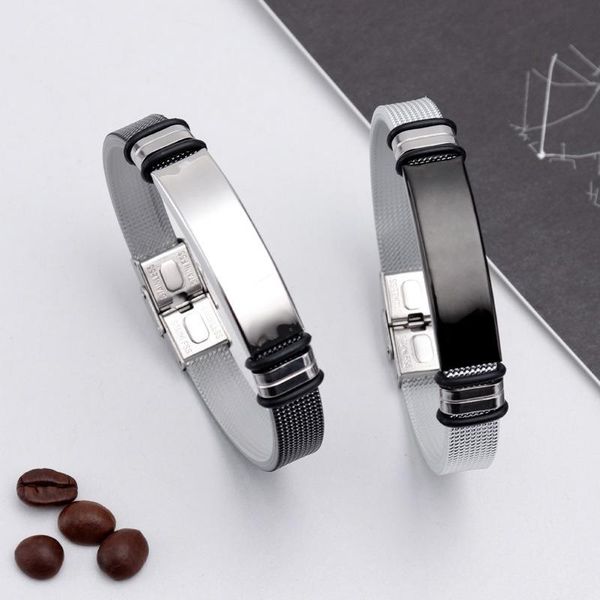 tennis customized name date bracelets for men titanium steel light board adjustable mesh belt bracelet jewelry 21cm, Golden;silver
tennis customized name date bracelets for men titanium steel light board adjustable mesh belt bracelet jewelry 21cm, Golden;silver