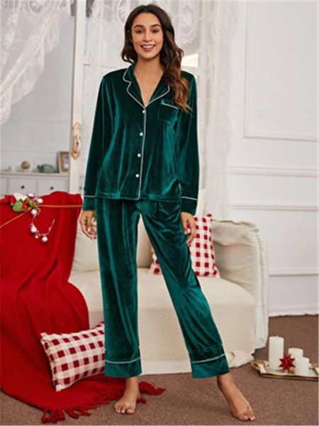 womens solid colors sleepwear sets fashion trend golden velvet long sleeve trousers 2pcs suits female spring casual loose pajamas, Black;red
womens solid colors sleepwear sets fashion trend golden velvet long sleeve trousers 2pcs suits female spring casual loose pajamas, Black;red