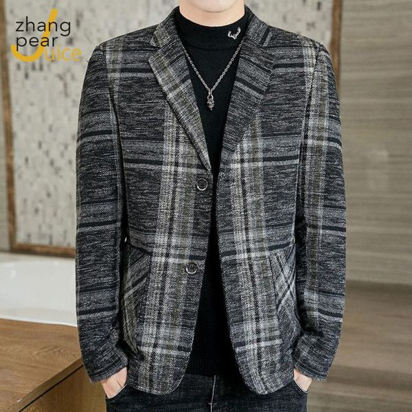 men's suits & blazers fashion men 's slim fit velvet long sleeve blazer suit mens plaid wool blends, White;black
men's suits & blazers fashion men 's slim fit velvet long sleeve blazer suit mens plaid wool blends, White;black