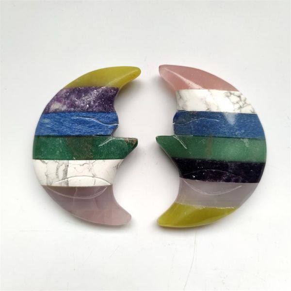 decorative objects & figurines natural crystal 7 color gemstone seven chakra therapy stone healing moon shape
decorative objects & figurines natural crystal 7 color gemstone seven chakra therapy stone healing moon shape