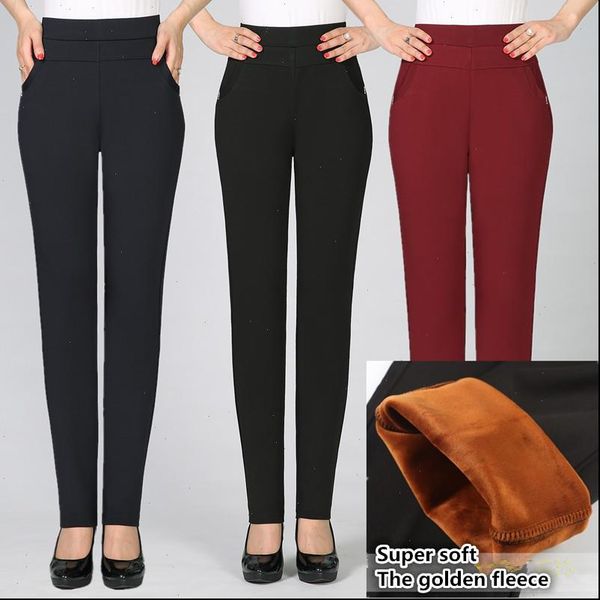 high waist elasticity in warm winter pants women women pants sweat pants women plus size mothers trousers, Black;white
high waist elasticity in warm winter pants women women pants sweat pants women plus size mothers trousers, Black;white
