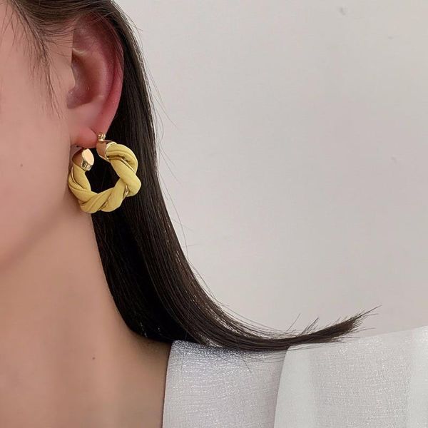 hoop & huggie korean fashion leather metal twisted weave earrings colorful geometric circel for women girls party jewelry, Golden;silver
hoop & huggie korean fashion leather metal twisted weave earrings colorful geometric circel for women girls party jewelry, Golden;silver