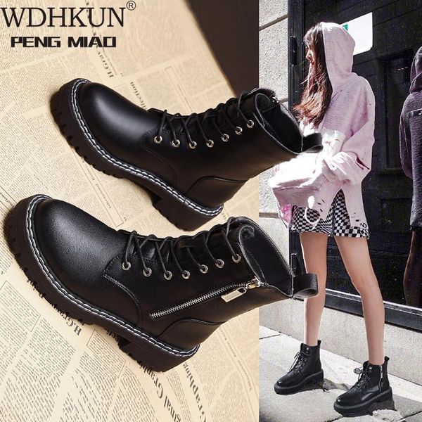 boots 2021 square heel platform shoes women ankle round toe zip lace up autumn winter casual ladies, Black
boots 2021 square heel platform shoes women ankle round toe zip lace up autumn winter casual ladies, Black