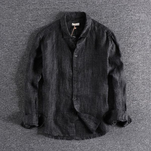men's casual shirts men clothing 2021 fall style retro linen solid color old shirt long-sleeved fashion camisas para hombre, White;black
men's casual shirts men clothing 2021 fall style retro linen solid color old shirt long-sleeved fashion camisas para hombre, White;black
