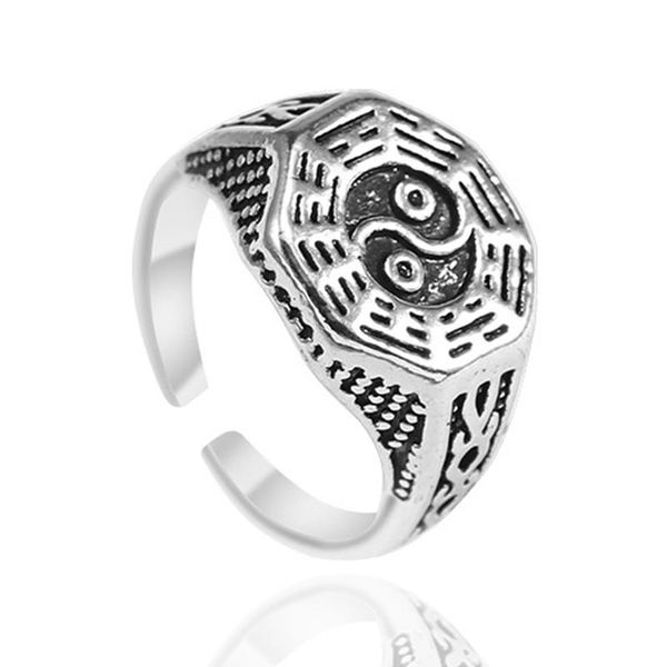 cluster rings retro yin yang eight trigrams tai chi opening ring fashion punk accessories for men women creative party jewelry gift, Golden;silver
cluster rings retro yin yang eight trigrams tai chi opening ring fashion punk accessories for men women creative party jewelry gift, Golden;silver