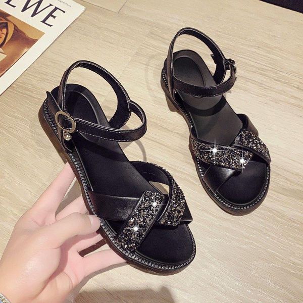 sandals summer bling rhinestone women slip-on cool black shoes woman flat with comfort sandalias mujer
sandals summer bling rhinestone women slip-on cool black shoes woman flat with comfort sandalias mujer