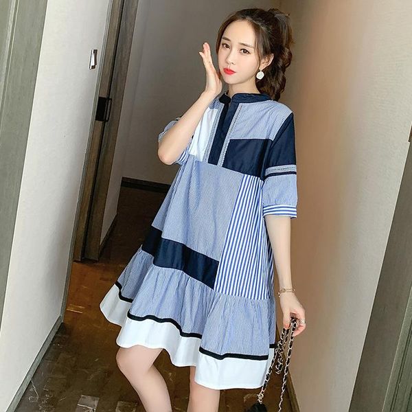 maternity dresses loose cotton lactation shirts nursing block color striped patchwork hollow out fishtail breastfeeding blouses, White
maternity dresses loose cotton lactation shirts nursing block color striped patchwork hollow out fishtail breastfeeding blouses, White